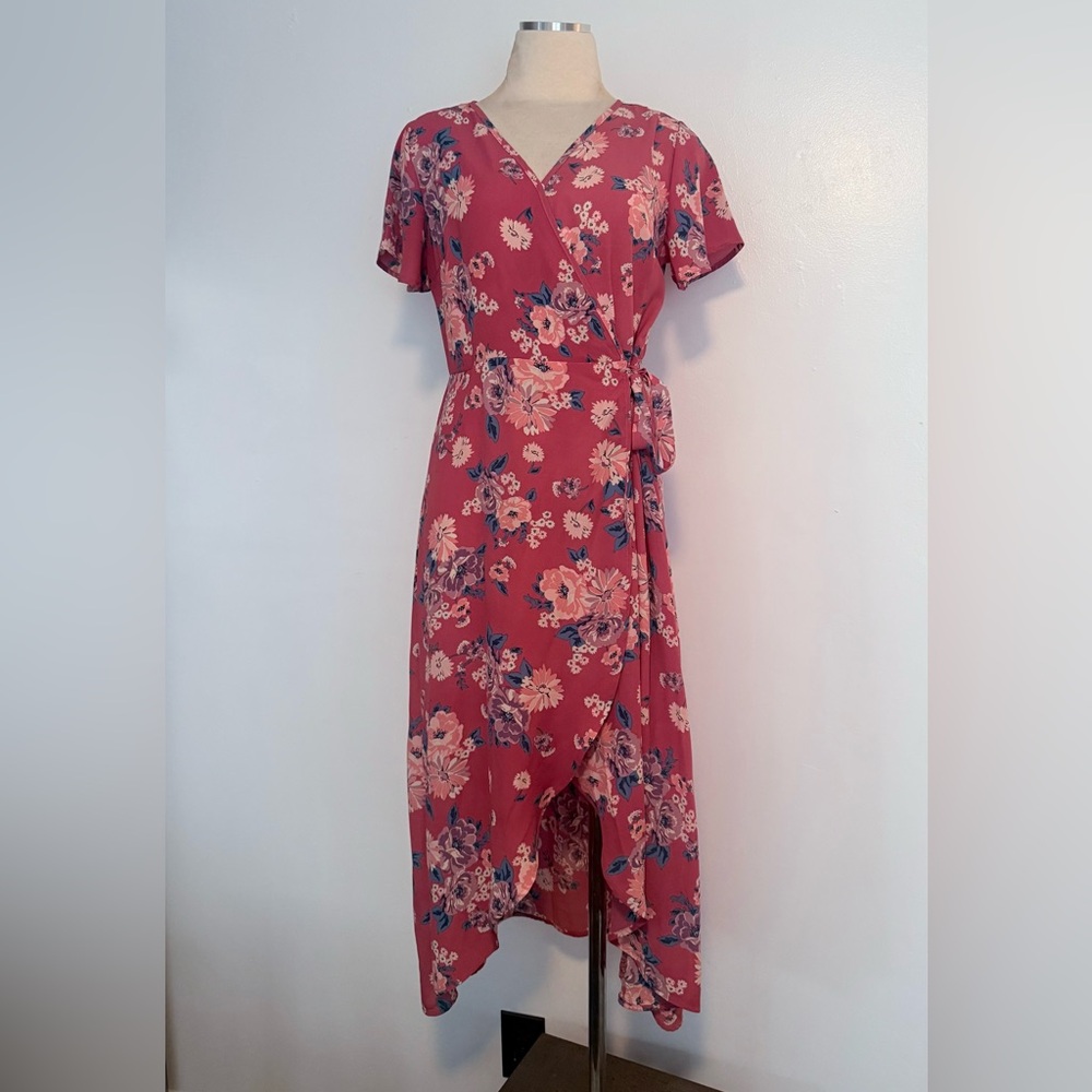 Floral Midi Wrap Dress 💐👗